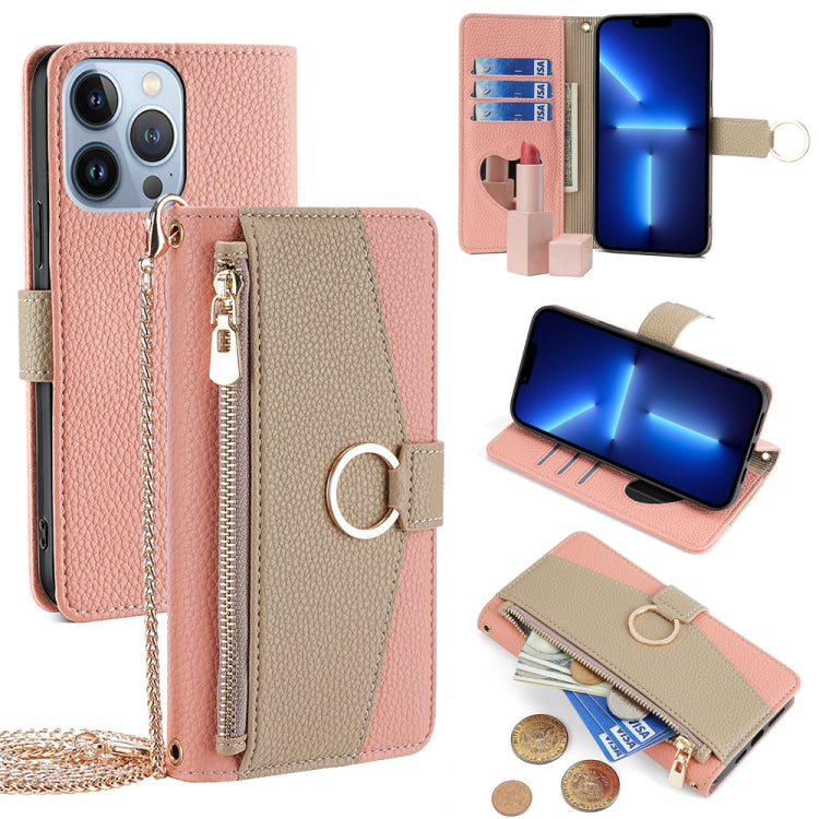 Crossbody Litchi Texture Leather Phone Case, For iPhone 13 Pro Max, For iPhone 13 Pro, For iPhone 13, For iPhone 12 / 12 Pro