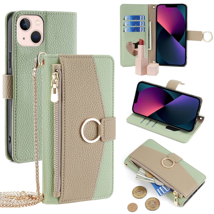 Crossbody Litchi Texture Leather Phone Case, For iPhone 13 Pro Max, For iPhone 13 Pro, For iPhone 13, For iPhone 12 / 12 Pro