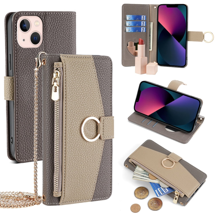 Crossbody Litchi Texture Leather Phone Case, For iPhone 13 Pro Max, For iPhone 13 Pro, For iPhone 13, For iPhone 12 / 12 Pro