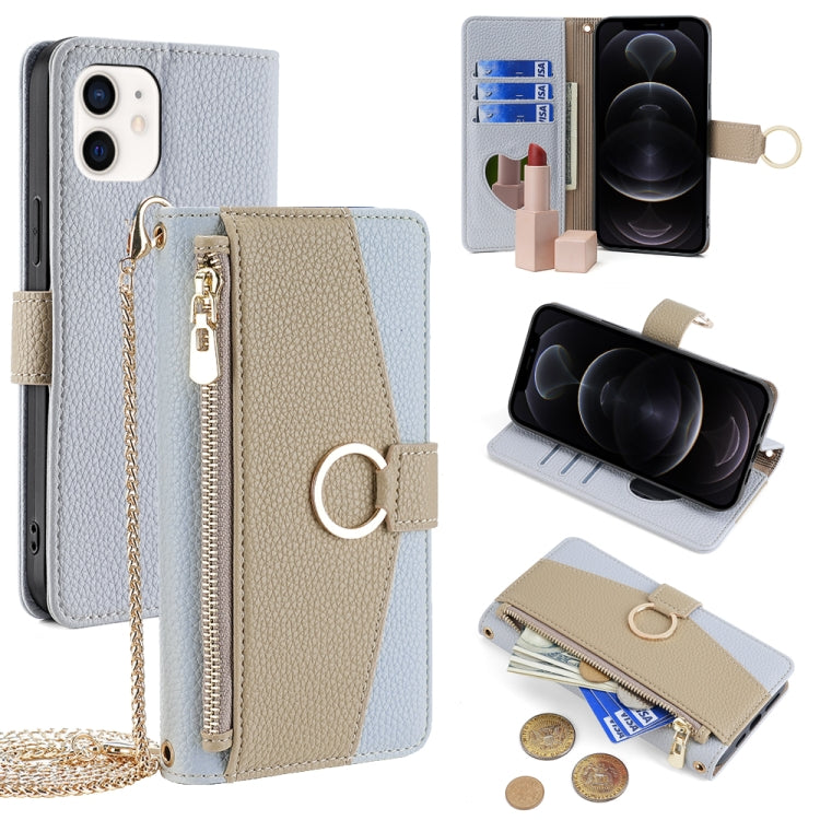 Crossbody Litchi Texture Leather Phone Case, For iPhone 13 Pro Max, For iPhone 13 Pro, For iPhone 13, For iPhone 12 / 12 Pro