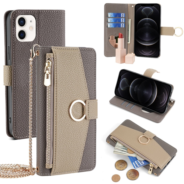 Crossbody Litchi Texture Leather Phone Case, For iPhone 13 Pro Max, For iPhone 13 Pro, For iPhone 13, For iPhone 12 / 12 Pro