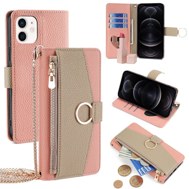 Crossbody Litchi Texture Leather Phone Case, For iPhone 13 Pro Max, For iPhone 13 Pro, For iPhone 13, For iPhone 12 / 12 Pro