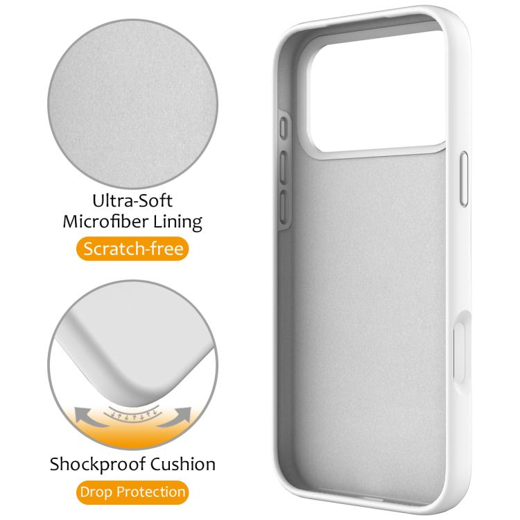 Liquid Silicone MagSafe Magnetic Phone Case with Ring Holder, For iPhone 17 Pro Max, For iPhone 17 Pro