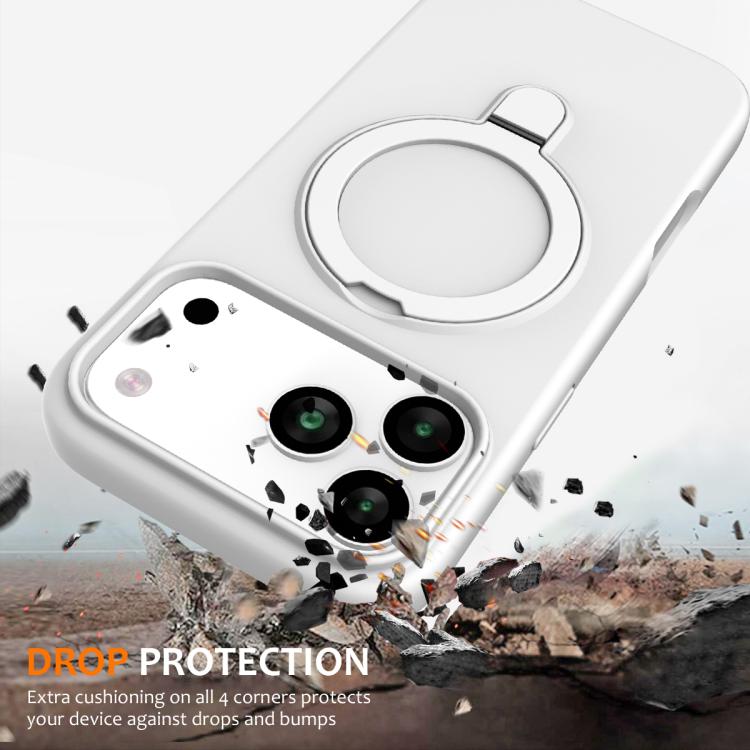 Liquid Silicone MagSafe Magnetic Phone Case with Ring Holder, For iPhone 17 Pro Max, For iPhone 17 Pro