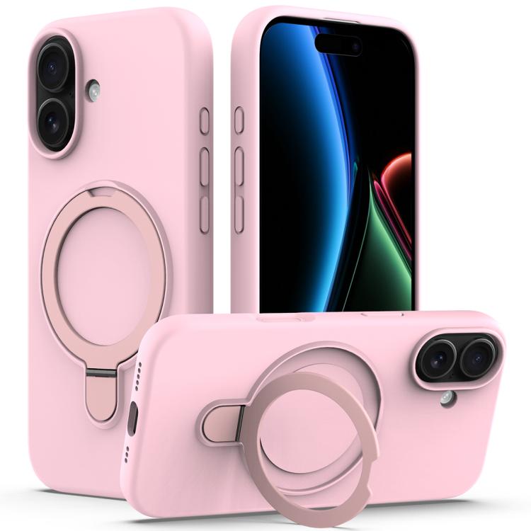 Liquid Silicone MagSafe Magnetic Phone Case with Ring Holder, For iPhone 17, For iPhone Air