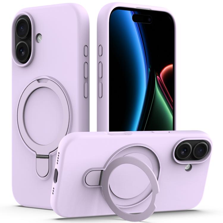 Liquid Silicone MagSafe Magnetic Phone Case with Ring Holder, For iPhone 17, For iPhone Air