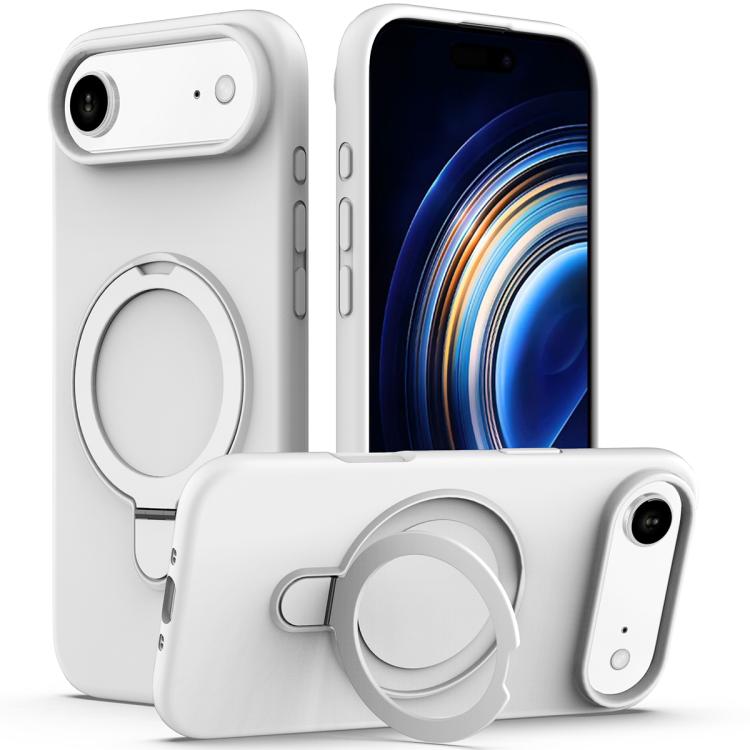 Liquid Silicone MagSafe Magnetic Phone Case with Ring Holder, For iPhone 17, For iPhone Air