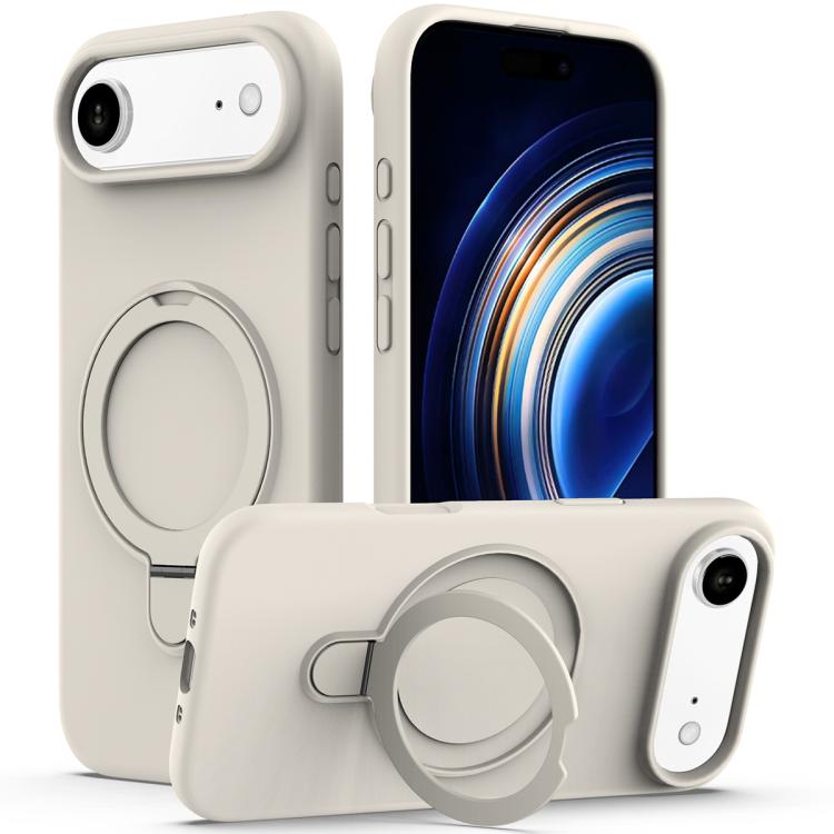 Liquid Silicone MagSafe Magnetic Phone Case with Ring Holder, For iPhone 17, For iPhone Air