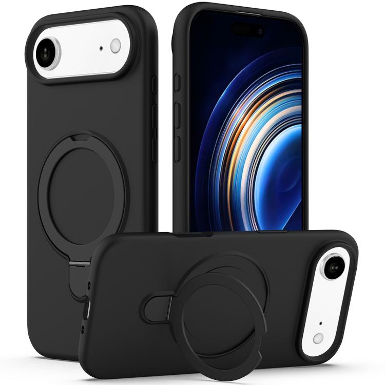 Liquid Silicone MagSafe Magnetic Phone Case with Ring Holder, For iPhone 17, For iPhone Air