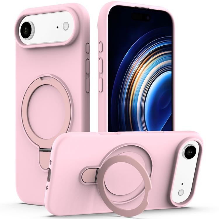 Liquid Silicone MagSafe Magnetic Phone Case with Ring Holder, For iPhone 17, For iPhone Air