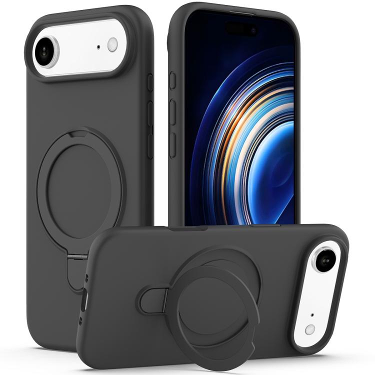 Liquid Silicone MagSafe Magnetic Phone Case with Ring Holder, For iPhone 17, For iPhone Air