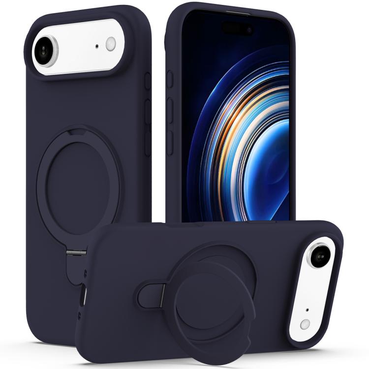 Liquid Silicone MagSafe Magnetic Phone Case with Ring Holder, For iPhone 17, For iPhone Air