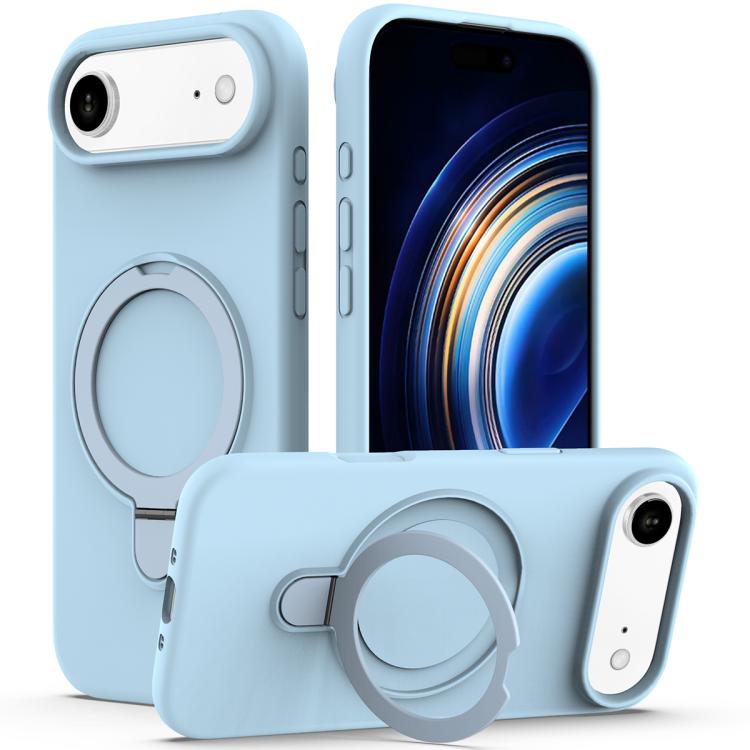 Liquid Silicone MagSafe Magnetic Phone Case with Ring Holder, For iPhone 17, For iPhone Air