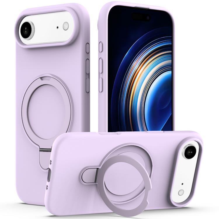 Liquid Silicone MagSafe Magnetic Phone Case with Ring Holder, For iPhone 17, For iPhone Air