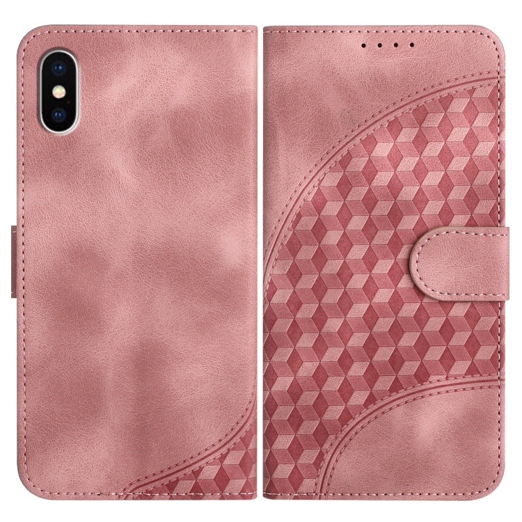 YX0060 Elephant Head Embossed Phone Leather Case with Lanyard, For iPhone 11 Pro, For iPhone XS / X, For iPhone XR