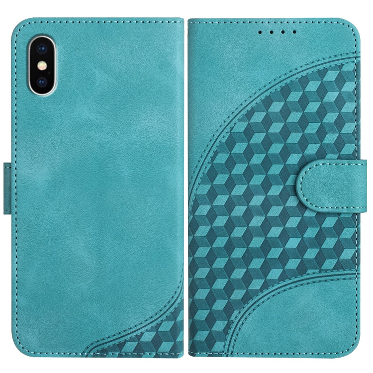 YX0060 Elephant Head Embossed Phone Leather Case with Lanyard, For iPhone 11 Pro, For iPhone XS / X, For iPhone XR