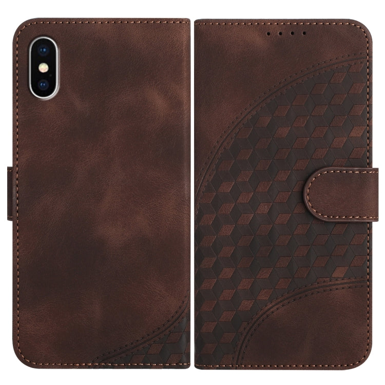YX0060 Elephant Head Embossed Phone Leather Case with Lanyard, For iPhone 11 Pro, For iPhone XS / X, For iPhone XR