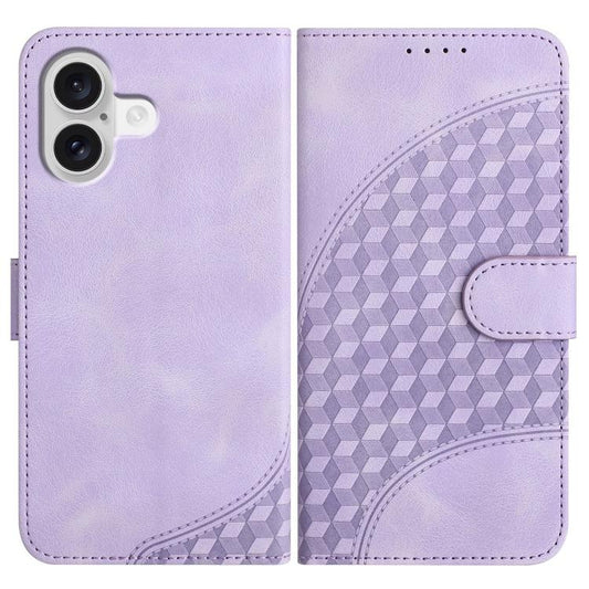 YX0060 Elephant Head Embossed Phone Leather Case with Lanyard, For iPhone 17 Air, iPhone 16e, For iPhone 16 Pro Max