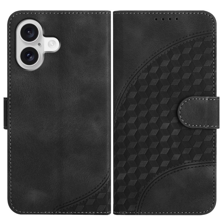 YX0060 Elephant Head Embossed Phone Leather Case with Lanyard, For iPhone 17 Air, iPhone 16e, For iPhone 16 Pro Max