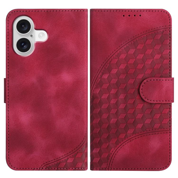 YX0060 Elephant Head Embossed Phone Leather Case with Lanyard, For iPhone 17 Air, iPhone 16e, For iPhone 16 Pro Max