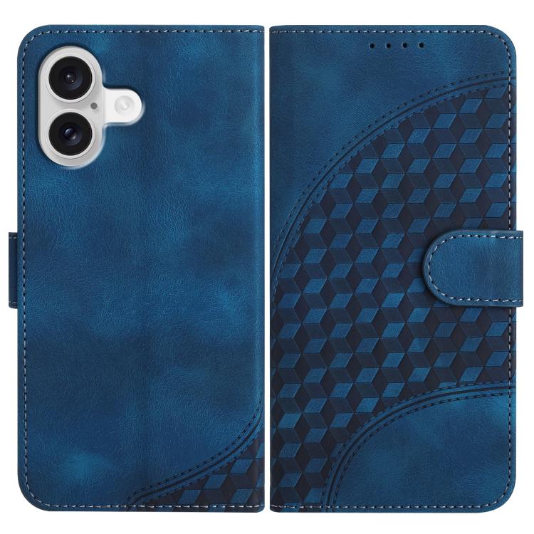 YX0060 Elephant Head Embossed Phone Leather Case with Lanyard, For iPhone 17 Air, iPhone 16e, For iPhone 16 Pro Max