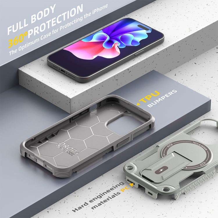 Armor Magsafe Holder PC Hybrid TPU Phone Case, For iPhone 14 Pro Max, For iPhone 13 Pro Max, For iPhone 13 Pro, For iPhone 13