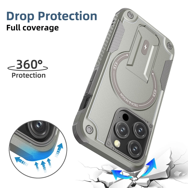 Armor Magsafe Holder PC Hybrid TPU Phone Case, For iPhone 12 Pro Max