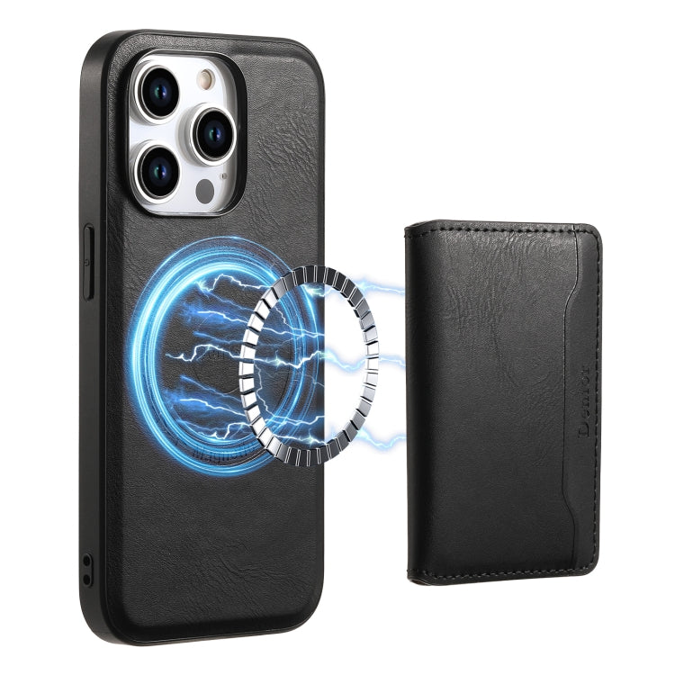 Denior Cowhide Texture Leather MagSafe Detachable Wallet Phone Case, For iPhone 16 Pro Max, For iPhone 16 Pro, For iPhone 16 Plus, For iPhone 16, For iPhone 15 Pro Max, For iPhone 15 Pro