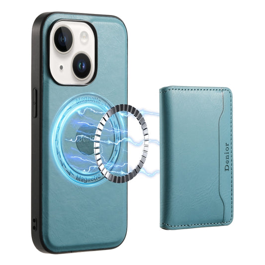 Denior Cowhide Texture Leather MagSafe Detachable Wallet Phone Case, For iPhone 15 Plus, For iPhone 15, For iPhone 14 Plus, For iPhone 14, For iPhone 14 Pro, For iPhone 14 Pro Max