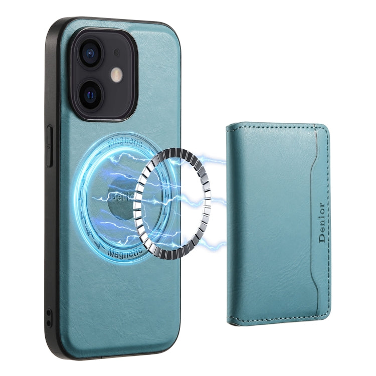 Denior Cowhide Texture Leather MagSafe Detachable Wallet Phone Case, For iPhone SE 2022/2020/8/7, For iPhone 13 Pro Max, For iPhone 13 Pro, For iPhone 13, For iPhone 12, For iPhone 12 Pro Max