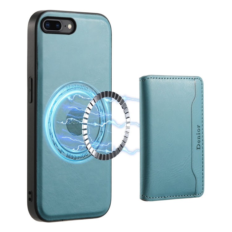 Denior Cowhide Texture Leather MagSafe Detachable Wallet Phone Case, For iPhone XS Max, For iPhone 8 Plus/7 Plus