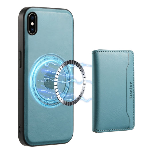 Denior Cowhide Texture Leather MagSafe Detachable Wallet Phone Case, For iPhone XS Max, For iPhone 8 Plus/7 Plus
