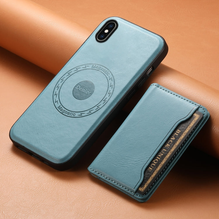 Denior Cowhide Texture Leather MagSafe Detachable Wallet Phone Case, For iPhone XS Max, For iPhone 8 Plus/7 Plus