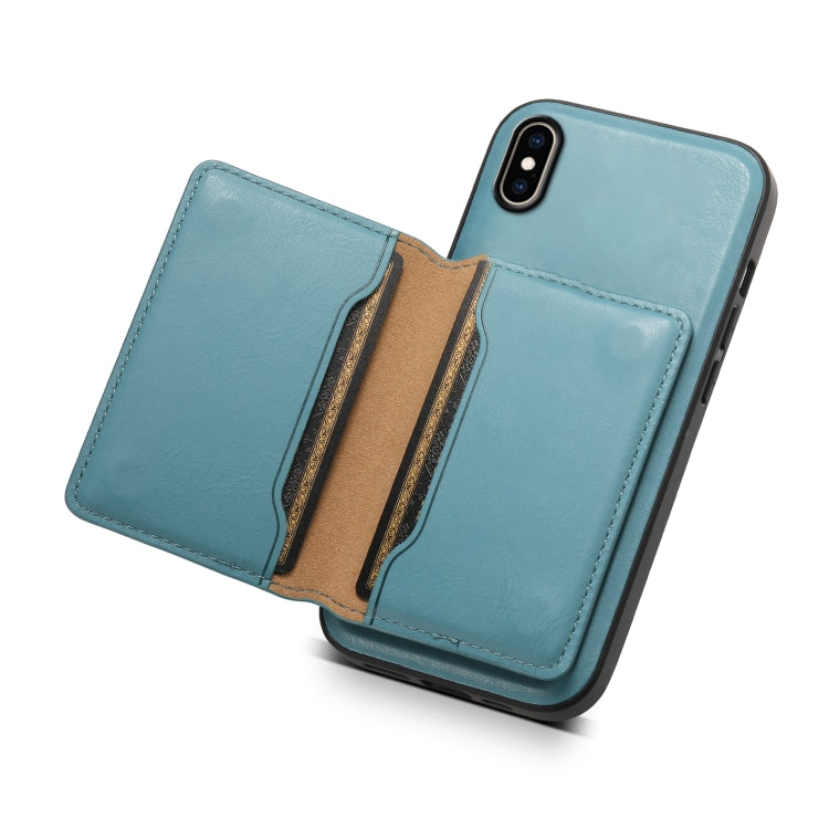 Denior Cowhide Texture Leather MagSafe Detachable Wallet Phone Case, For iPhone XS Max, For iPhone 8 Plus/7 Plus