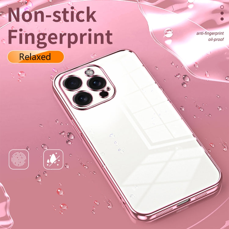 Transparent Plating Fine Hole Phone Case, For iPhone 15 Pro Max, For iPhone 15 Pro, For iPhone 15 Plus