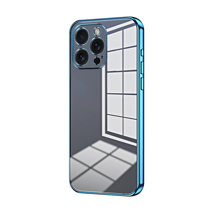 Transparent Plating Fine Hole Phone Case, For iPhone 15 Pro Max, For iPhone 15 Pro, For iPhone 15 Plus