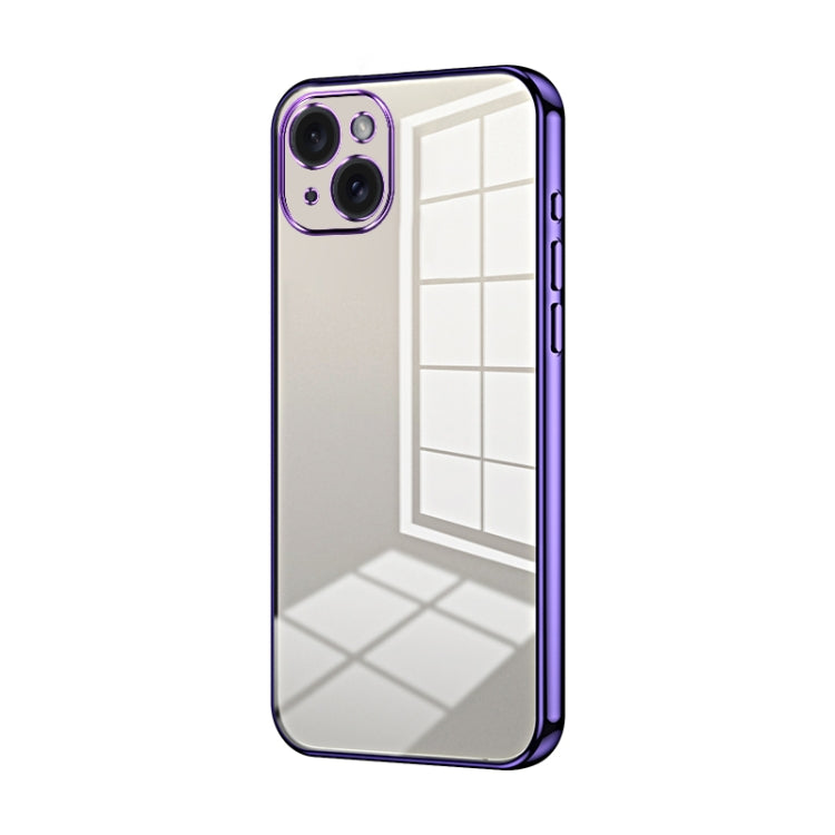 Transparent Plating Fine Hole Phone Case, For iPhone 15 Pro Max, For iPhone 15 Pro, For iPhone 15 Plus