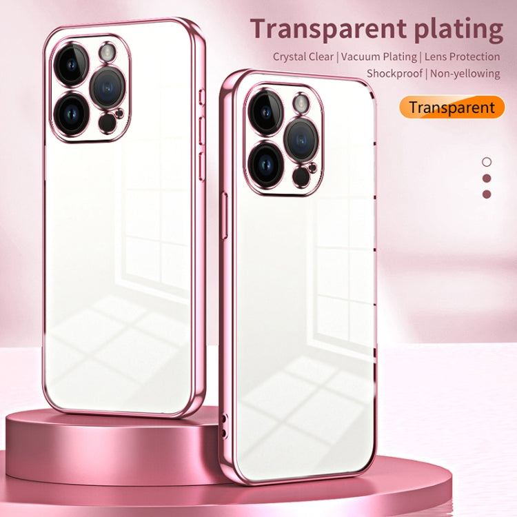 Transparent Plating Fine Hole Phone Case, For iPhone 14 Pro, For iPhone 14 Pro Max, For iPhone SE 2022 / 2020 / 8 / 7