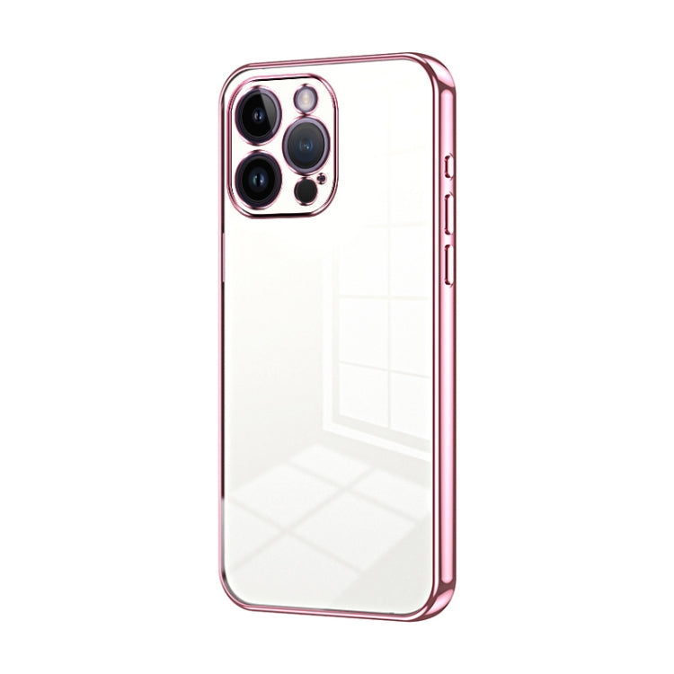 Transparent Plating Fine Hole Phone Case, For iPhone 14 Pro, For iPhone 14 Pro Max, For iPhone SE 2022 / 2020 / 8 / 7