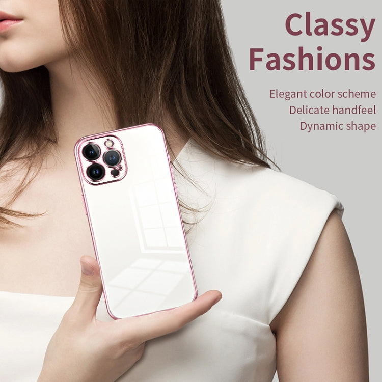 Transparent Plating Fine Hole Phone Case, For iPhone 13 Pro Max, For iPhone 13 Pro, For iPhone 13