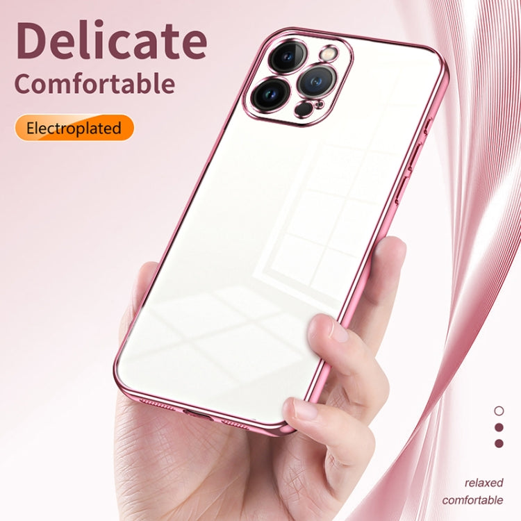 Transparent Plating Fine Hole Phone Case, For iPhone 13 Pro Max, For iPhone 13 Pro, For iPhone 13