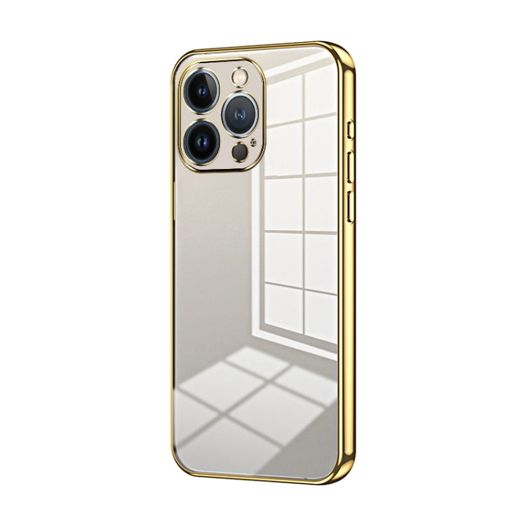 Transparent Plating Fine Hole Phone Case, For iPhone 13 Pro Max, For iPhone 13 Pro, For iPhone 13