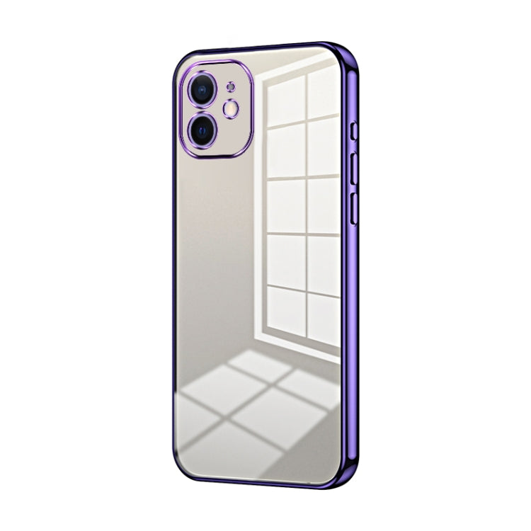 Transparent Plating Fine Hole Phone Case, For iPhone 12, For iPhone 12 Pro Max, For iPhone 12 Pro