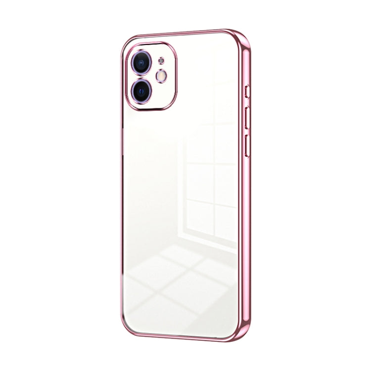 Transparent Plating Fine Hole Phone Case, For iPhone 12, For iPhone 12 Pro Max, For iPhone 12 Pro