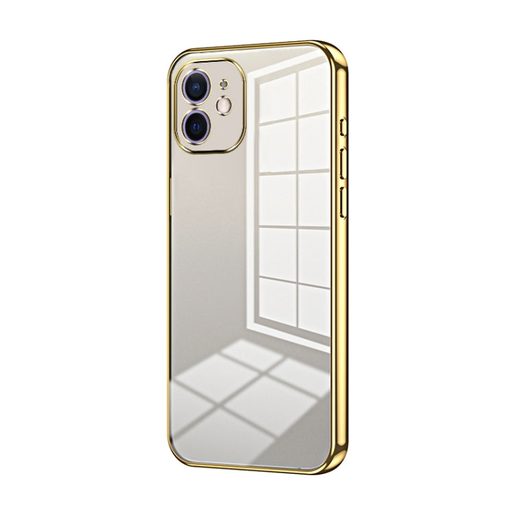 Transparent Plating Fine Hole Phone Case, For iPhone 12, For iPhone 12 Pro Max, For iPhone 12 Pro