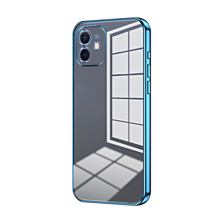 Transparent Plating Fine Hole Phone Case, For iPhone 12, For iPhone 12 Pro Max, For iPhone 12 Pro