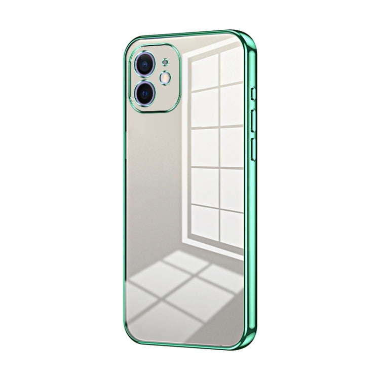 Transparent Plating Fine Hole Phone Case, For iPhone 12, For iPhone 12 Pro Max, For iPhone 12 Pro