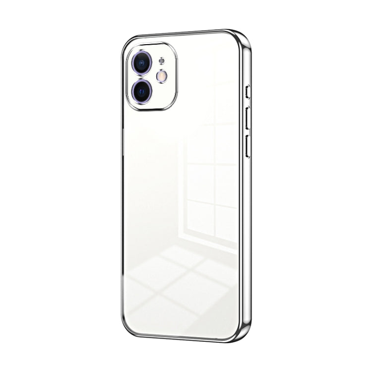 Transparent Plating Fine Hole Phone Case, For iPhone 12, For iPhone 12 Pro Max, For iPhone 12 Pro
