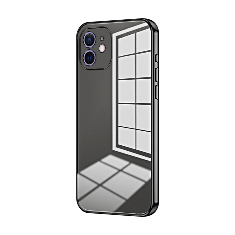 Transparent Plating Fine Hole Phone Case, For iPhone 12, For iPhone 12 Pro Max, For iPhone 12 Pro