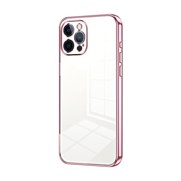Transparent Plating Fine Hole Phone Case, For iPhone 12, For iPhone 12 Pro Max, For iPhone 12 Pro